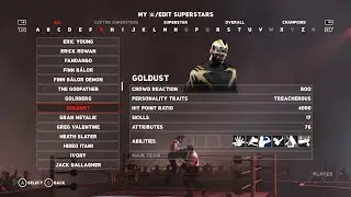 WWE 2K18 Goldust Full Attributes & Stats