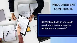 QA_PC9. What methods do you use to monitor and evaluate supplier performance in contracts ?