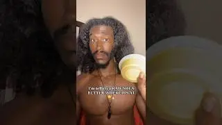 Raw Shea Butter And My Natural Hair 🔥😮&zwj;💨. ALL NATURAL. #shorts #hairgrowth #sheabutter #quaydrip