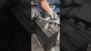 Watch how a skilled worker slicing stone into slabs! 🛠️🪨 #StoneSlabbing #Craftsmanship #shorts