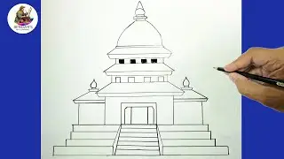 How to draw a temple | Drawing temple step by step #drawing#art#tutorial#pencildrawing#easydrawing