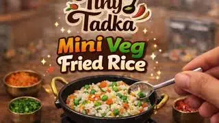 Mini Veg Fried Rice in TINY WOK! 😍 Tiny Tadka Micro Cooking Magic