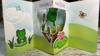 Toadally Awesome Center Picture Window Card (Lawn Fawn)
