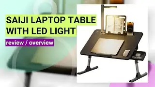 SAIJI Laptop Table Review: The Ultimate Bed Desk with LED Light!