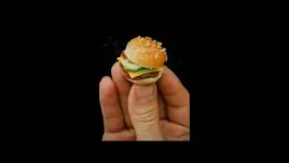 Miniature McDonald's Burger #shorts #miniatureburger #miniaturecooking #McDonald's