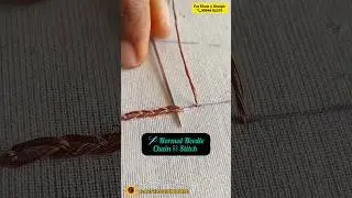 🤎🪡Chain stitch with normal needle #trending #shorts #shortsfeed #stitch