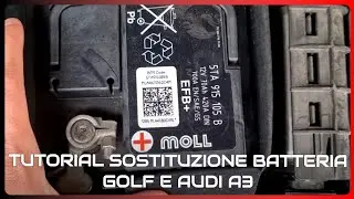 Tutorial Guida Sostituzione Batteria Volkswagen Golf e Audi A3 🔧🔧