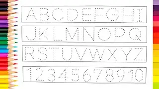 Alphabet, ABC song, abcd writing along dotted lines, a to z, Kids rhymes, 1 to 10 counting for kids