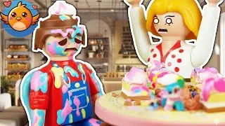 Oma RUINIERT Mamas ERSTEN Arbeitstag!😱☕ Caf&eacute; Chaos | Familie Vogel | Playmobil Film Deutsch