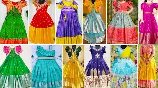 Pattu Long Frock Designs For Kids😍Traditional Kids Dress Collection