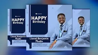 PixelLab Tutorial - How to Create Professional Birthday Flyer With Colour Blending in PixelLab
