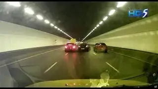 Police investigating on Black Car vs Merc C200 reckless driving at KPE - 28Jul2013