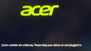 problem -system update are underway. please keep your device on and plugged in