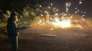 12 gauged Dragons Breath at night