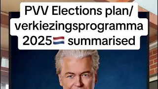 The PVV&rsquo;s election plan for the Dutch elections 2025