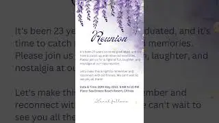 GVCH School 1999-2000 10th Class Reunion Invitation Final