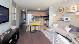 Tour a standard one-bedroom at the iconic Aqua apartment tower