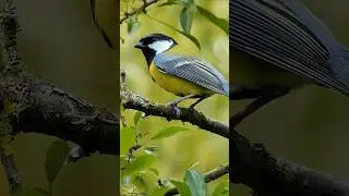 The Great Tit's whistling song can be heard over long distances - Bird sounds #shorts