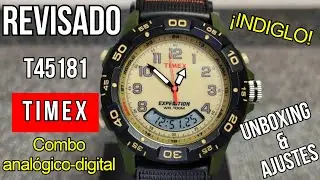 Timex Expedition Trail T45181 reloj de explorador combo analógico digital, bisel giratorio (ESPAÑOL)
