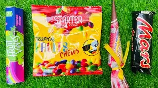 Candy ASMR:Umbrella Chocolate ASMR 🍫 Lollipop & Mars Chocolate Tapping