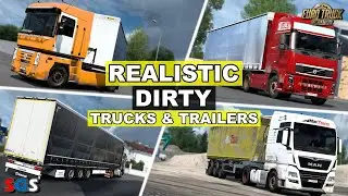 |ETS2 1.48| Realistic Dirty Trucks & Trailers [Skin Pack]