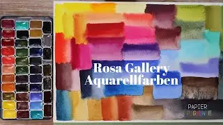 Rosa Gallery Künstler Aquarellfarben, Abstract-Art-Swatching und Review meiner 41 Farben