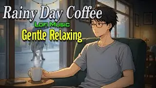 Rainy Day Coffee: Sitting by the Window Watching People in the Rain | Lofi Music – Gentle Relaxing