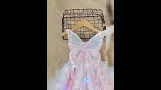 Baby Girls Butterfly Wings Fairy Gauze Princess Dress Flash LED