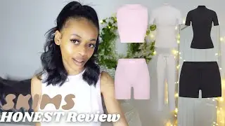Skims Boyfriend & Cotton Sleep Collections HONEST Review | try on haul *petite* #skims #tryonhaul