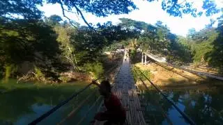 The Bamboo Hanging Bridge Sipatan River Bohol
