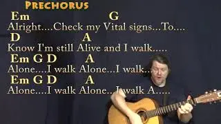 Boulevard of Broken Dreams (Green Day) Strum Guitar Cover Lesson with Chords/Lyrics - Capo 1st Fret