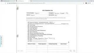 CRIO Training Logs