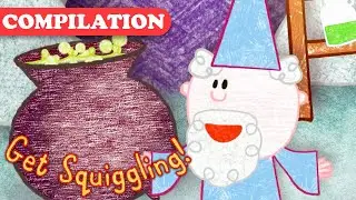 How to Write the Letter N and Draw a Wizard | Get Squiggling! | HD Compilation
