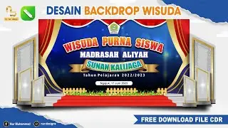 DOWNLOAD DESAIN SPANDUK BACKDROP WISUDA PELEPASAN SISWA TERBARU CORELDRAW - Nur Designs