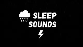Cozy Black Screen Cabin Night Rain | Soft Thunder & Fireplace Sleep Ambience