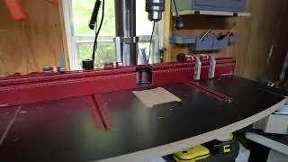 Woodpecker DP Pro drill press fence on Nova Voyager DVR (floor-standing model)