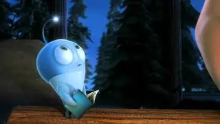 Dos amigo en una fogata 3d animacion