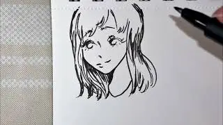 Pen Sketch ~ Real Time Process (No Talking, Drawing Only)