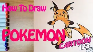 How To Draw and color POKEMON  l  RAICHU