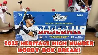 Распаковка коллекционной коробки бейсбольных карточек Topps Heritage High Number 2025 года.