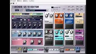 BOSS GS-10 editor used via MIDI interface even in Windows 11.