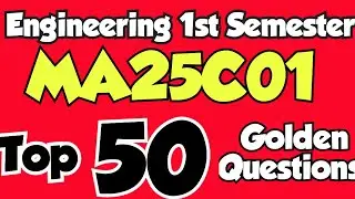 MA25C01|Important questions|Applied Calculus|Engineering Maths1|Important questions|Engineering king