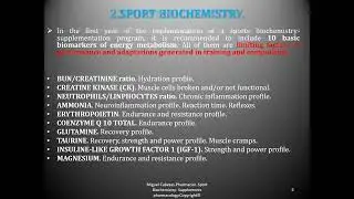 SPORT BIOCHEMISTRY SUPPLEMENTS PHARMACOLOGY PROGRAM Individualized supplements protocols  2023