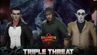 Halloween wrestling - Count Orlok vs. Count Dracula vs. The Wolf Man