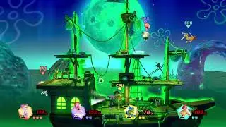 Helga vs. Nigel Thornberry vs. Leonardo vs. April O'Neil - Nickelodeon All Star Brawl