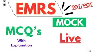 Live ! EMRS Mains Mock-2 | CS TGT/PGT |