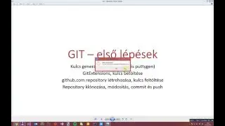 GIT, github &eacute;s GitExtensions első l&eacute;p&eacute;sek
