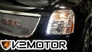 K2 MOTOR INSTALLATION VIDEO: 2007-2010 CHEVY DENALI GMC YUKON PROJECTOR HEAD LIGHTS