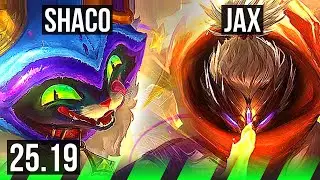 SHACO vs JAX (JGL) | 600+ games, 16/5/13, Dominating, 36k DMG | EUW Master | 25.19