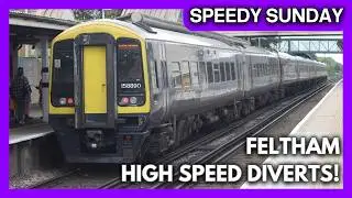 Speedy Sunday #1: Trains Flying Through Feltham | Speedy Sunday Launch With SWR Diverts!